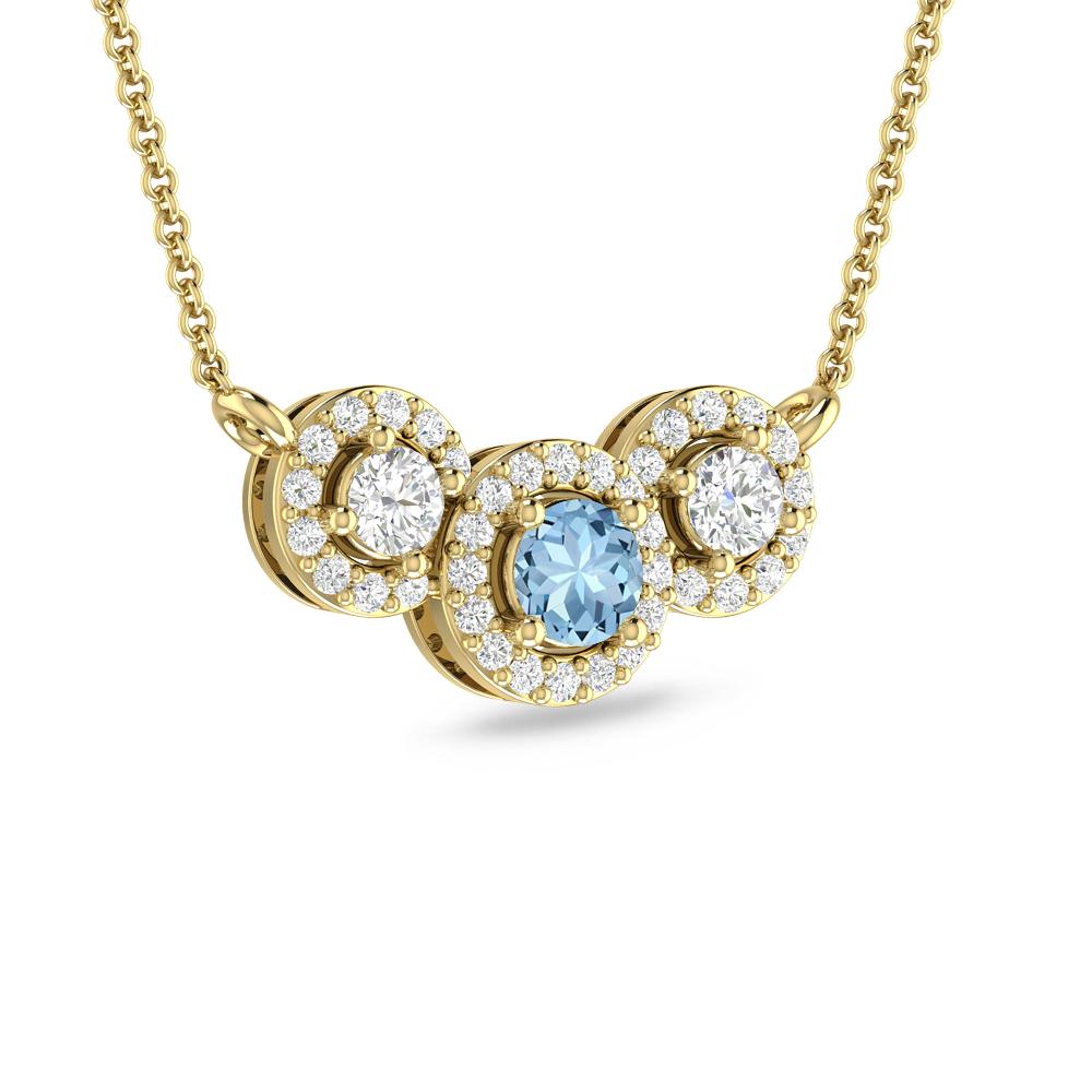 Yellow Gold - Aquamarine