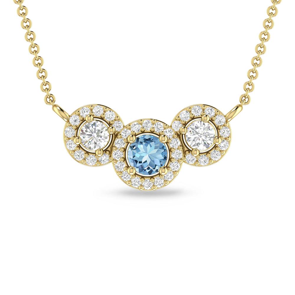 Yellow Gold - Aquamarine