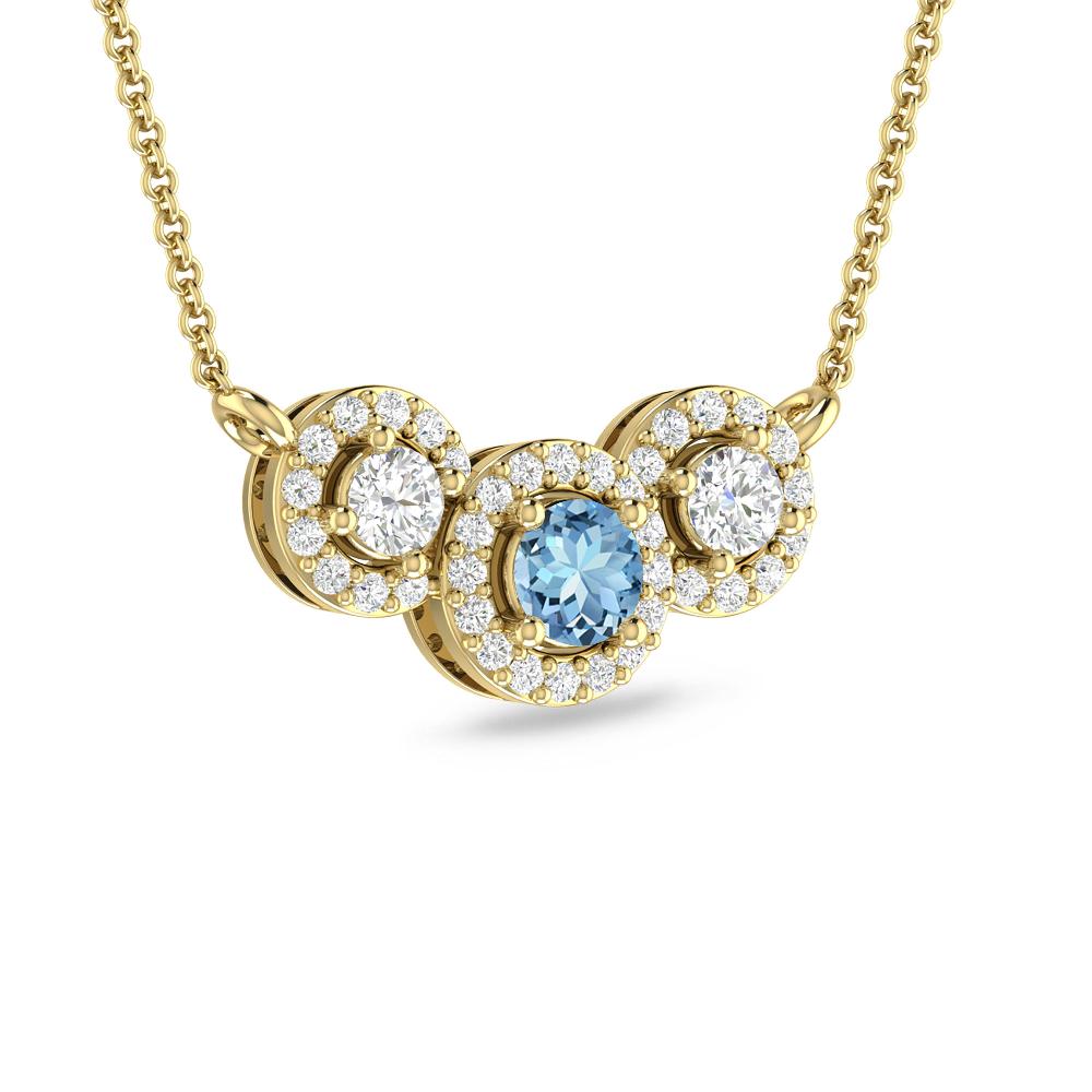 Yellow Gold - Aquamarine