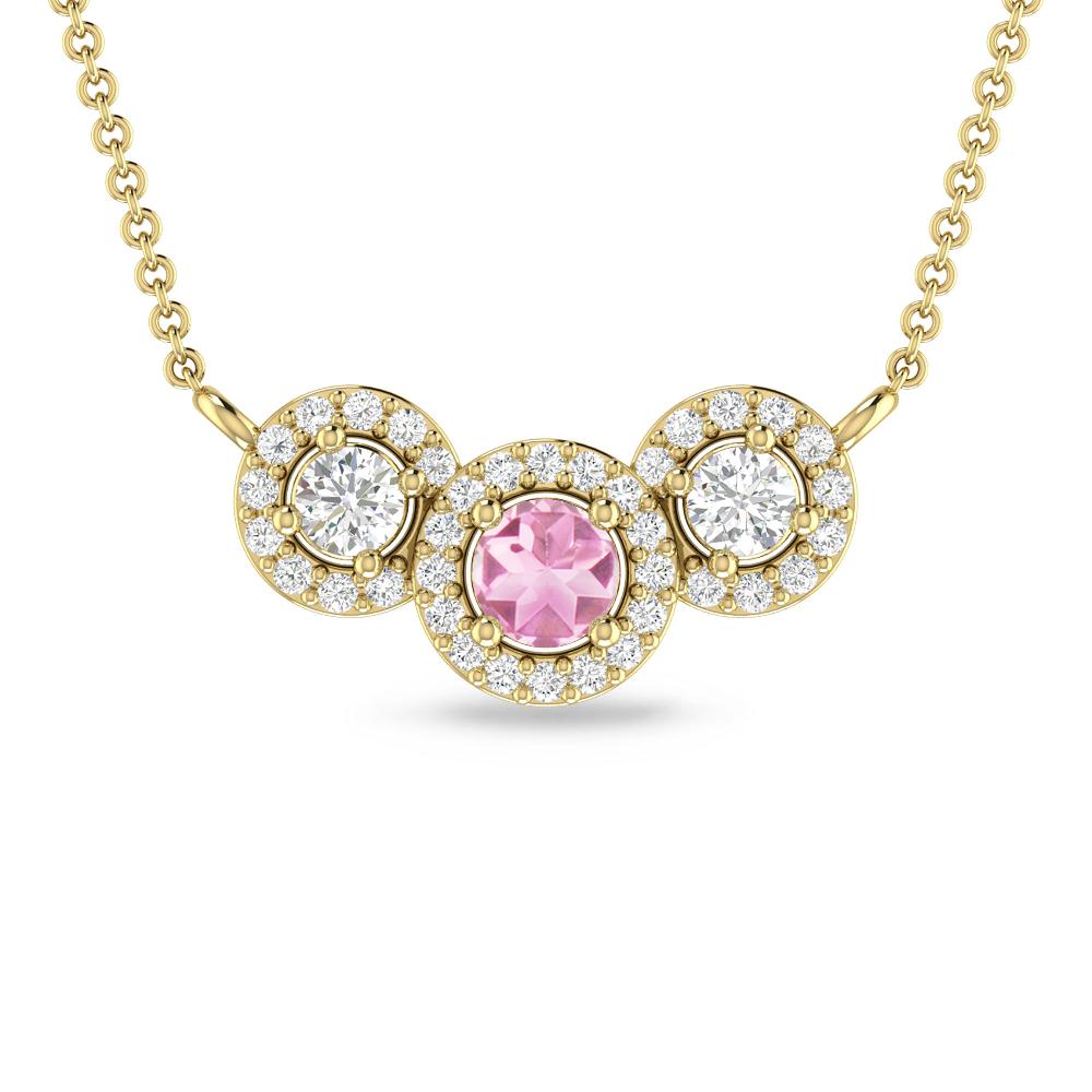 Yellow Gold - Pink Tourmaline