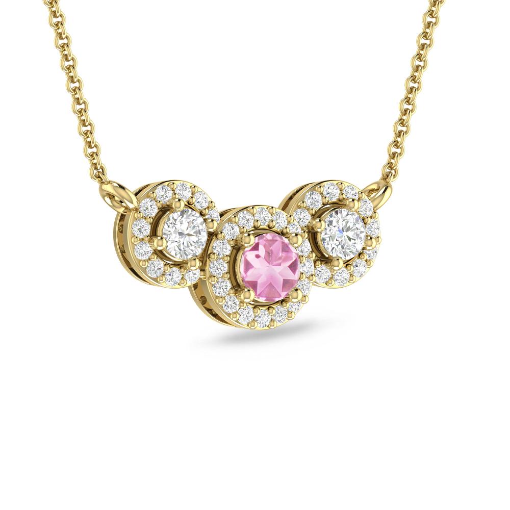 Yellow Gold - Pink Tourmaline