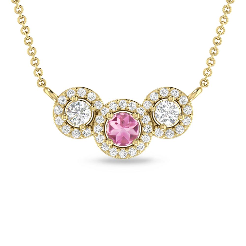 Yellow Gold - Pink Tourmaline