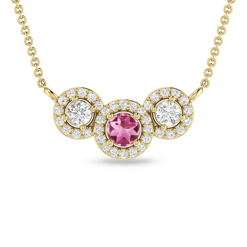 Yellow Gold - Pink Tourmaline