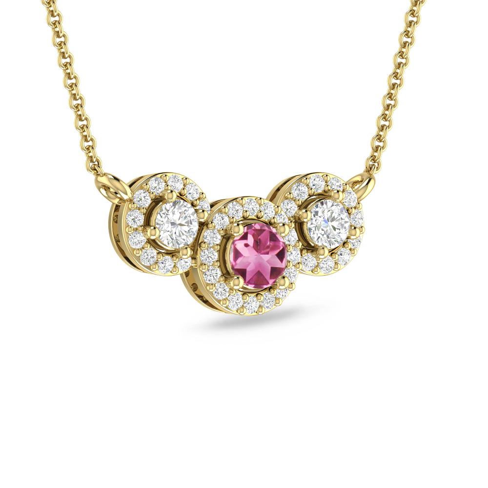 Yellow Gold - Pink Tourmaline