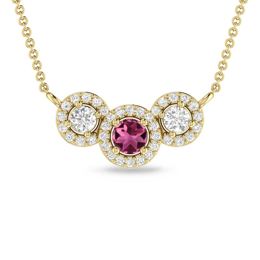 Yellow Gold - Pink Tourmaline