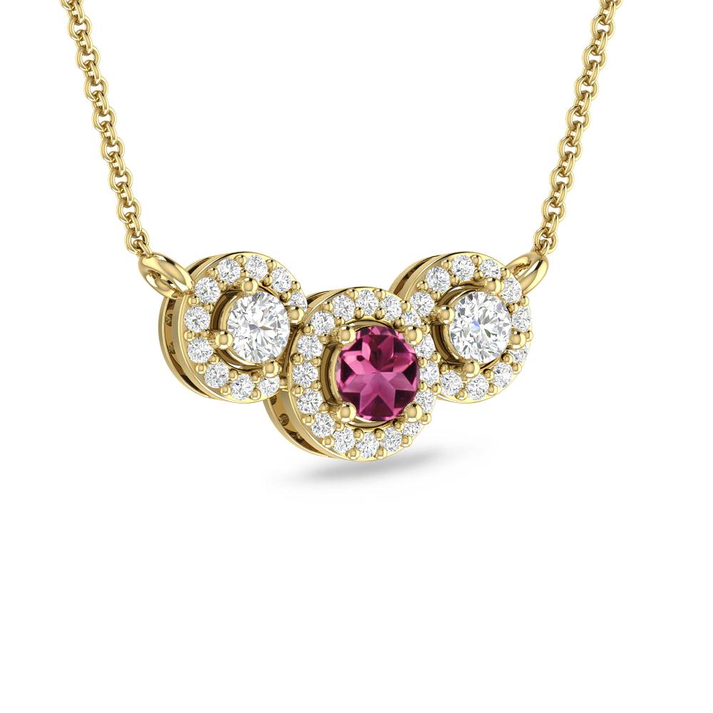 Yellow Gold - Pink Tourmaline