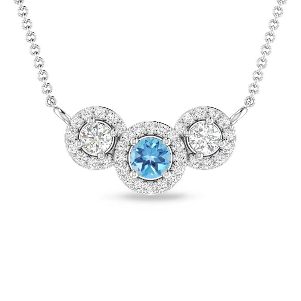 White Gold - Blue Topaz