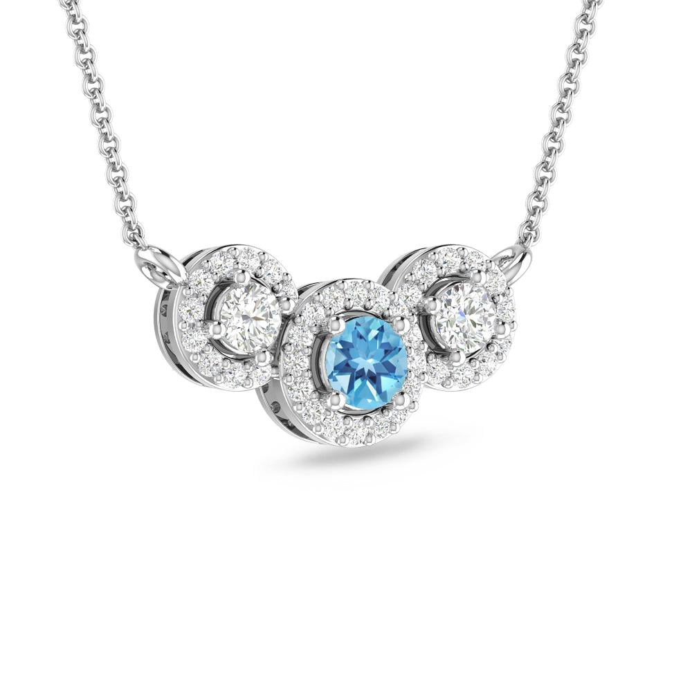 White Gold - Blue Topaz