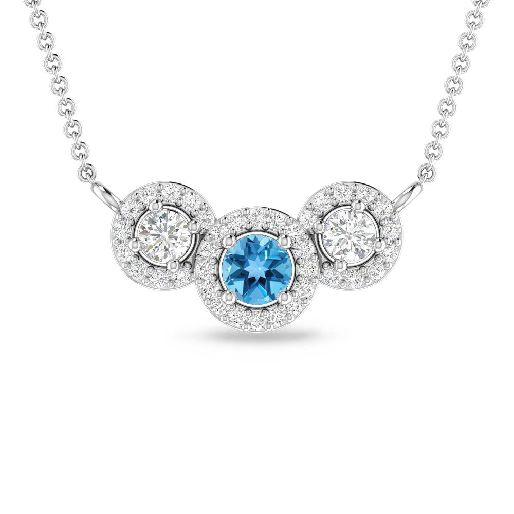 White Gold - Blue Topaz