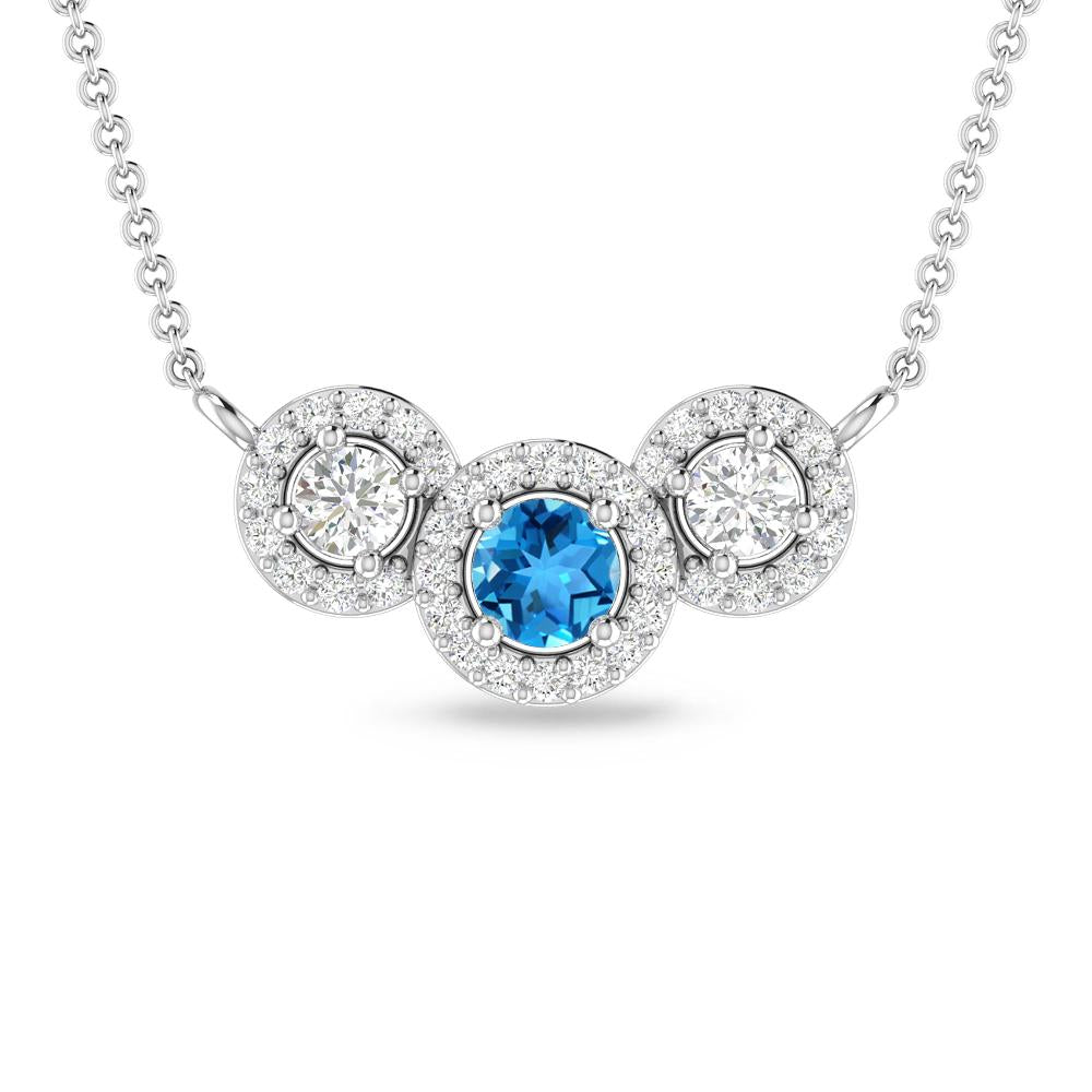 White Gold - Blue Topaz