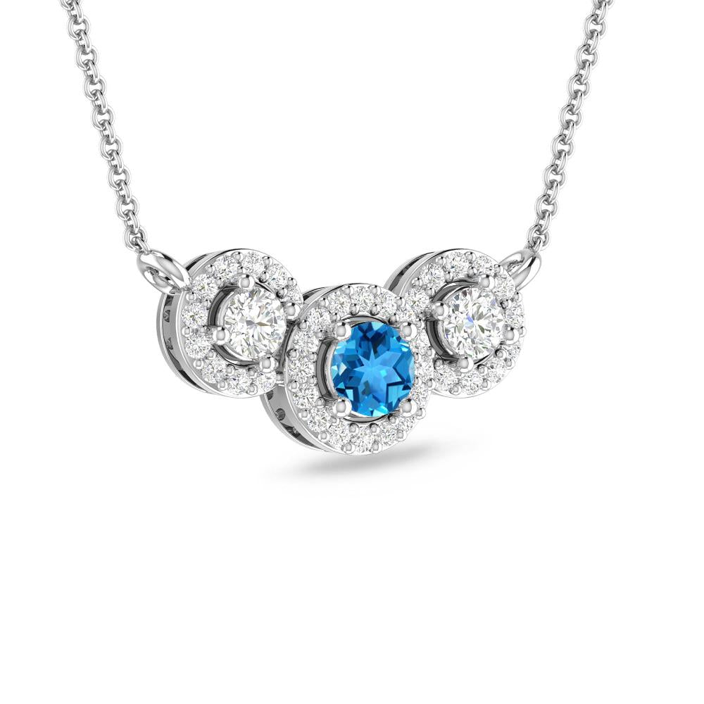 White Gold - Blue Topaz