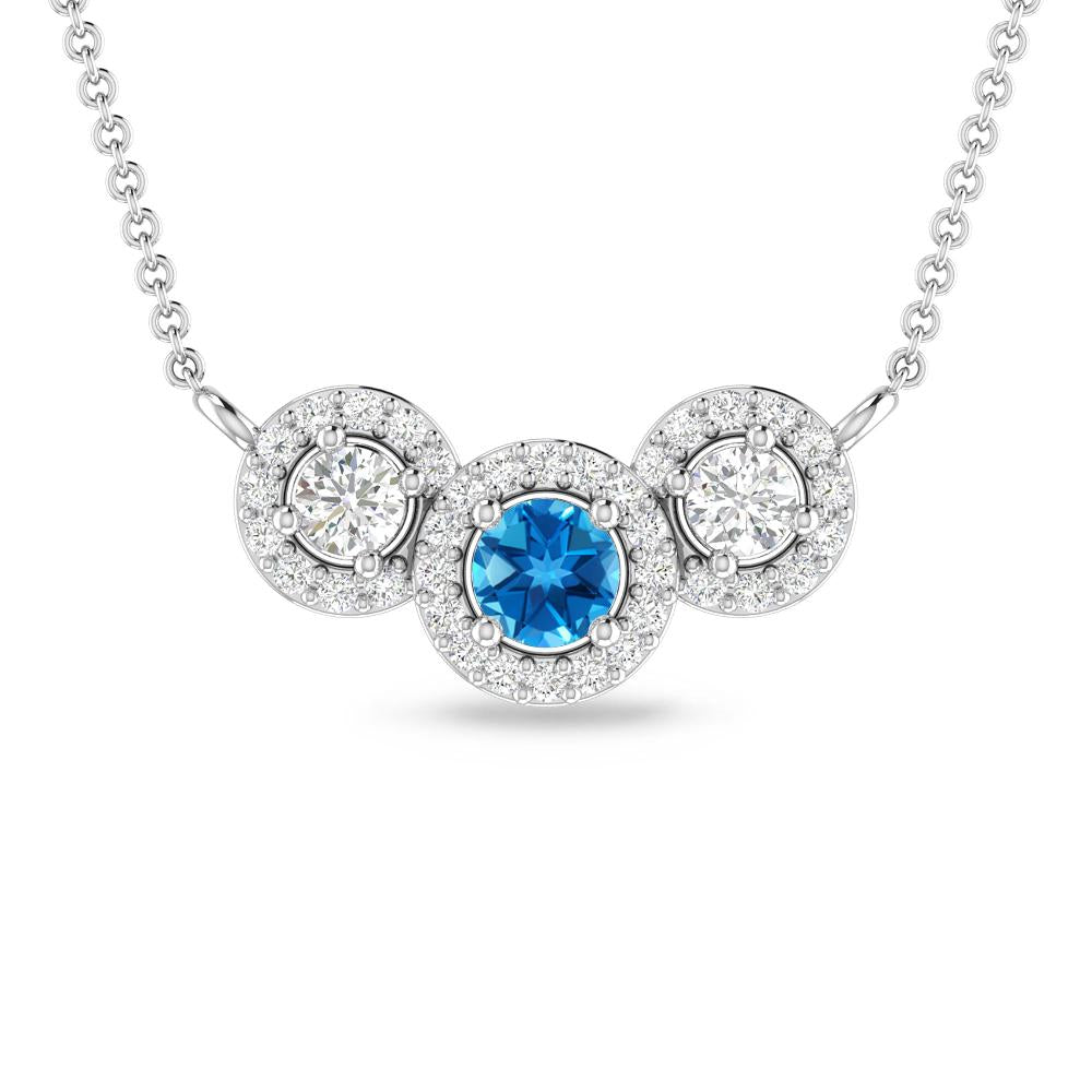 White Gold - Blue Topaz