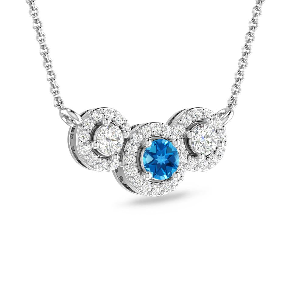 White Gold - Blue Topaz