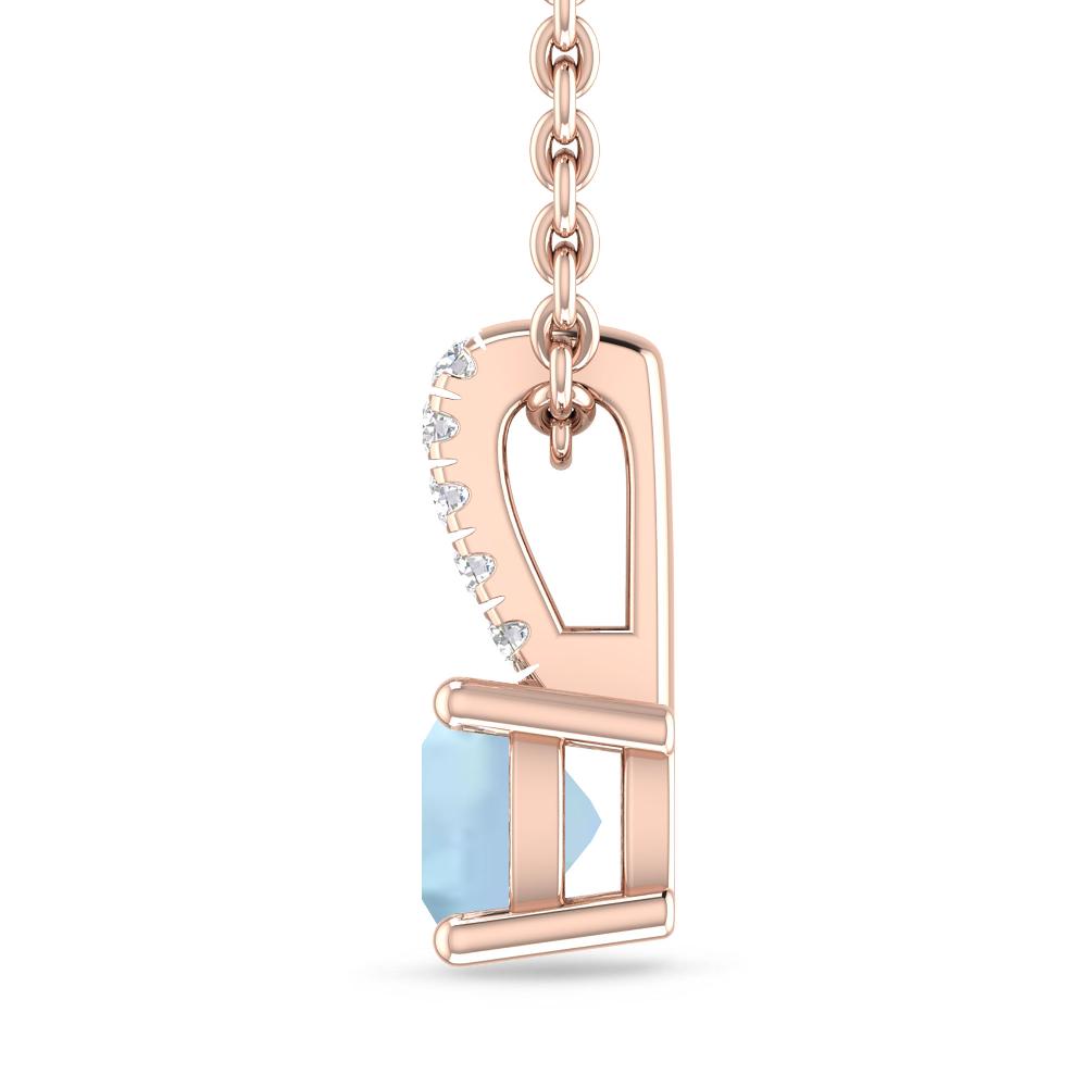 Rose Gold - Aquamarine