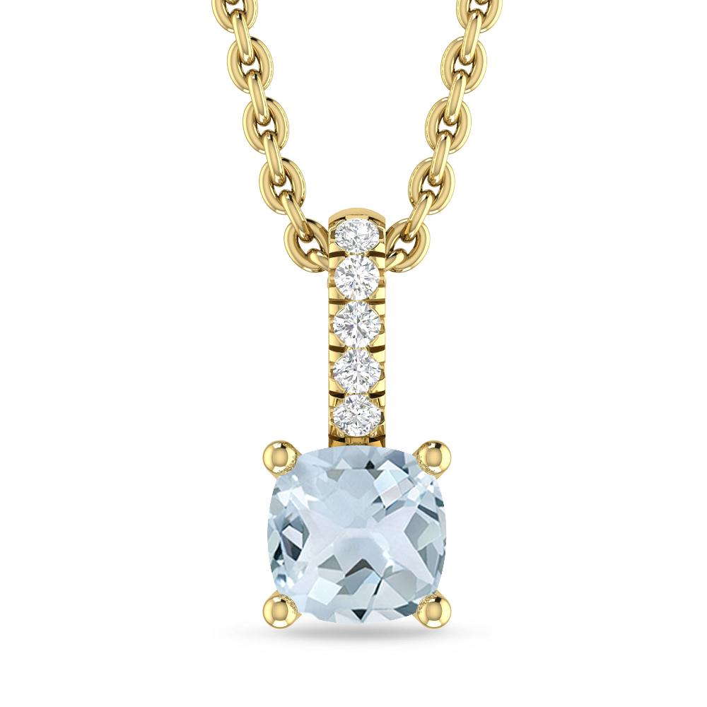 Yellow Gold - Aquamarine