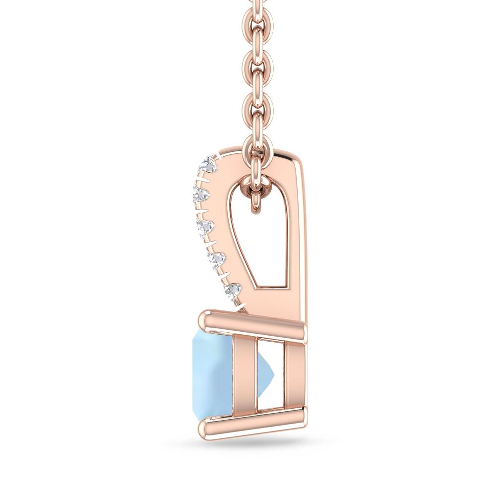 Rose Gold - Aquamarine