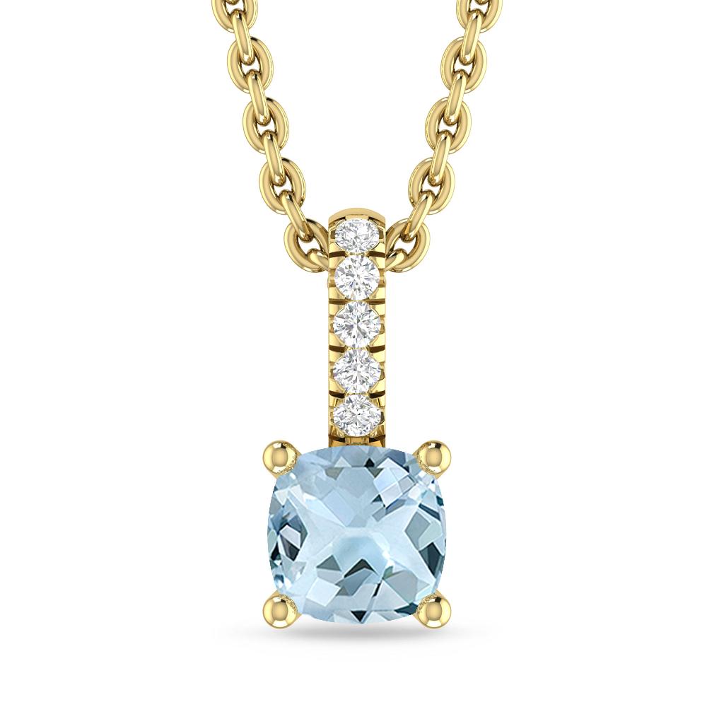 Yellow Gold - Aquamarine