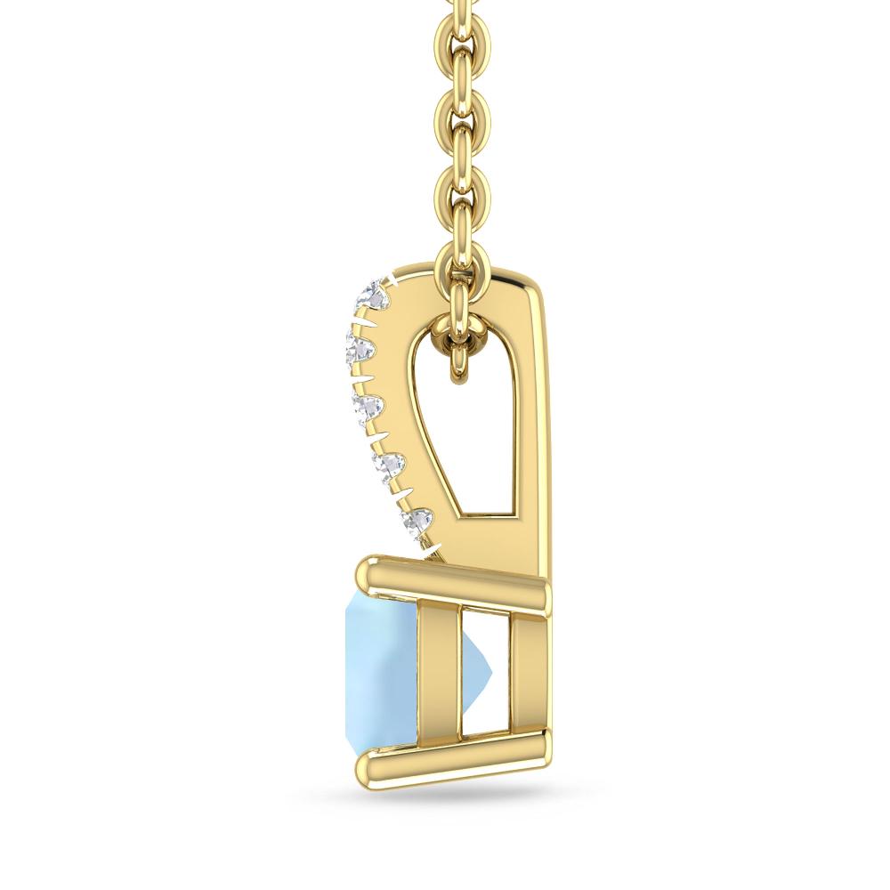 Yellow Gold - Aquamarine