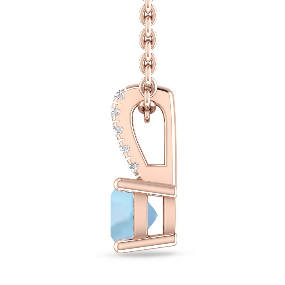 Rose Gold - Aquamarine