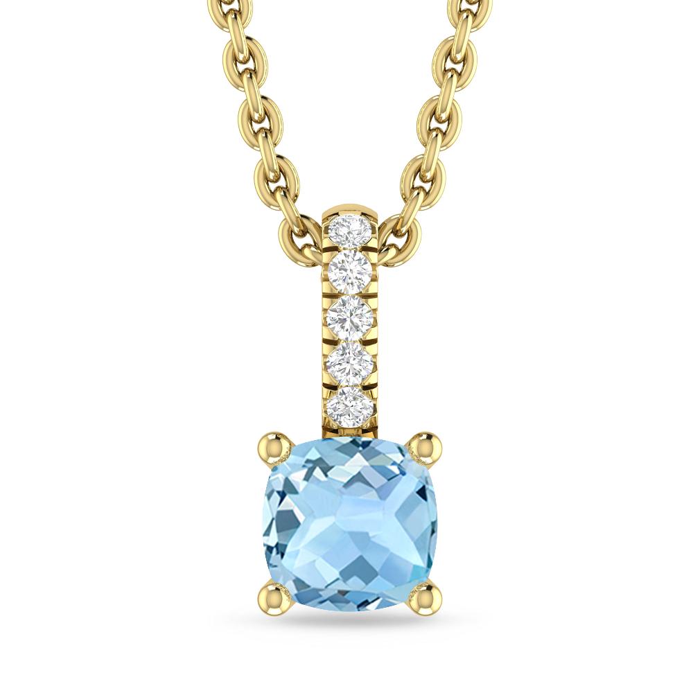 Yellow Gold - Aquamarine