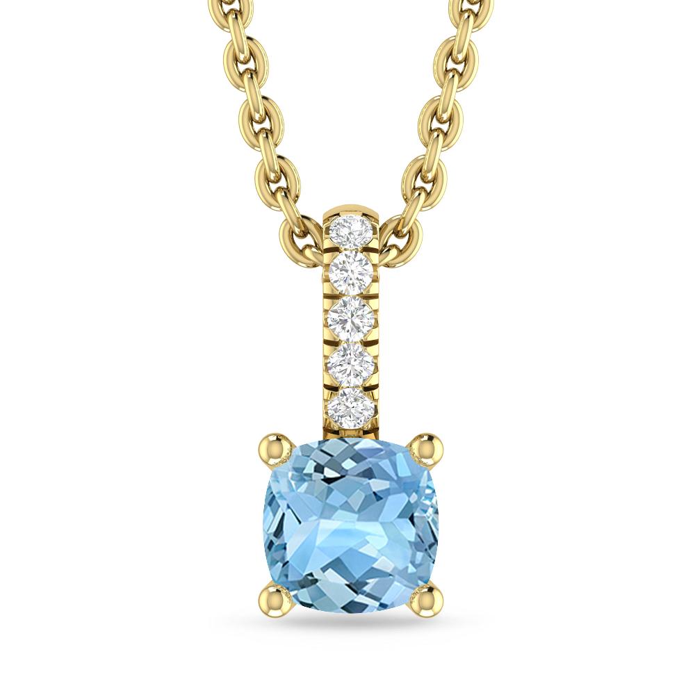 Yellow Gold - Aquamarine