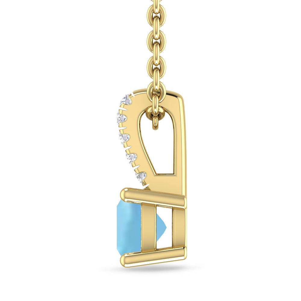 Yellow Gold - Aquamarine