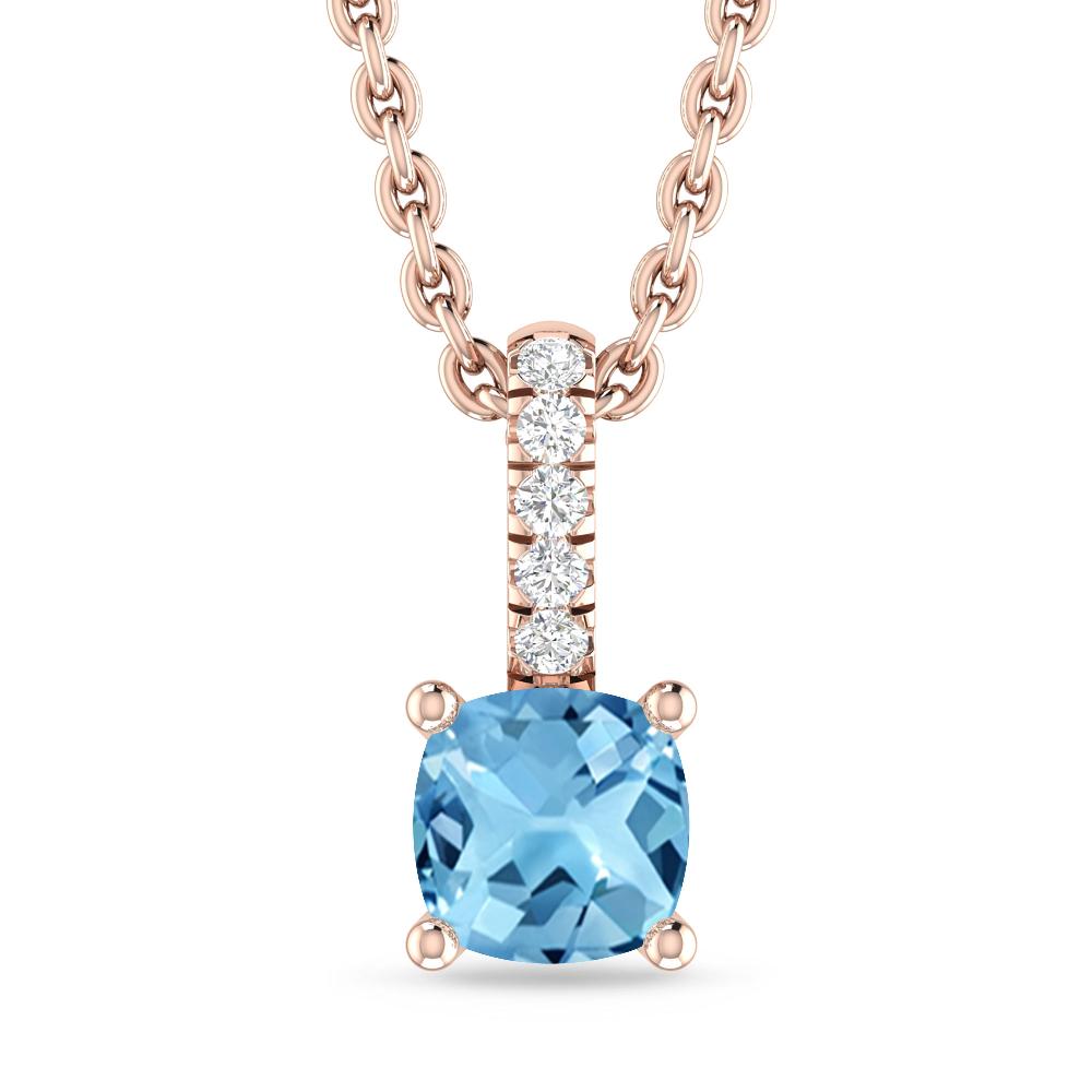 Rose Gold - Blue Topaz