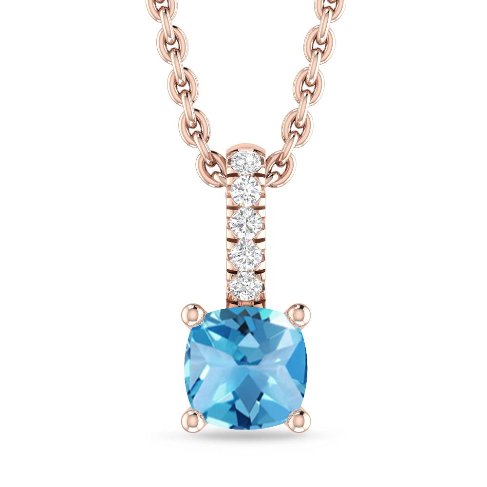 Rose Gold - Blue Topaz