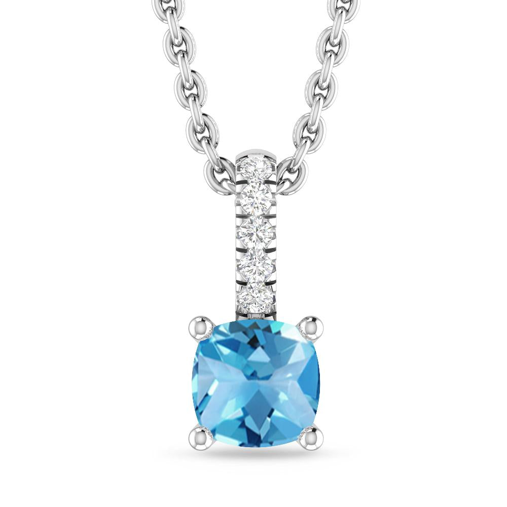 White Gold - Blue Topaz