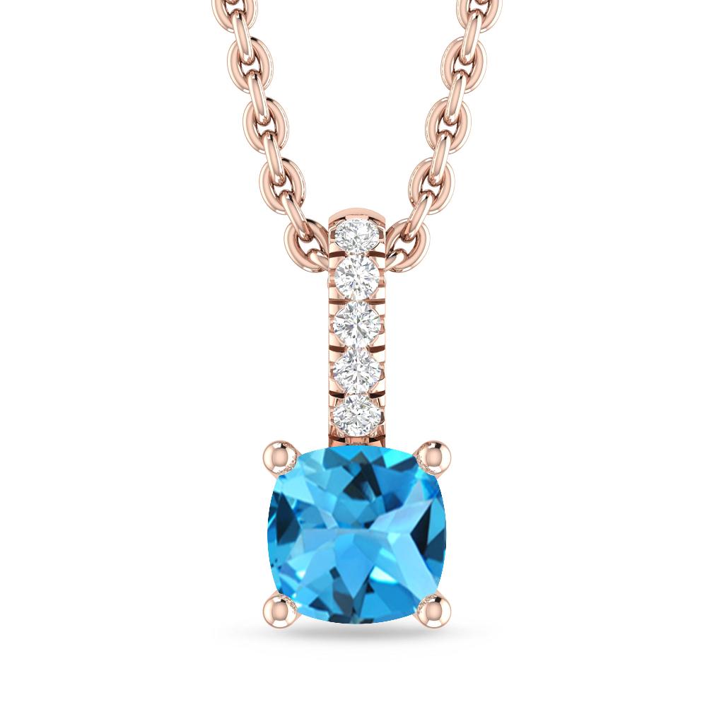 Rose Gold - Blue Topaz