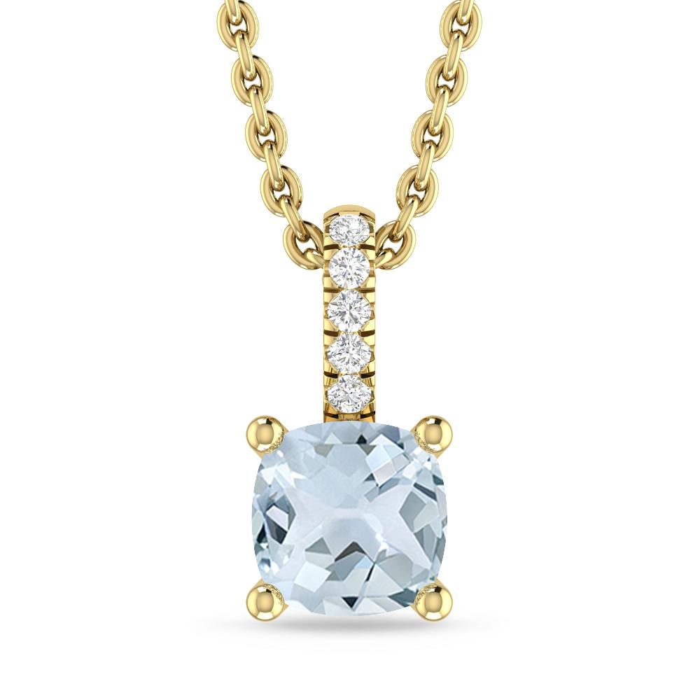 Yellow Gold - Aquamarine