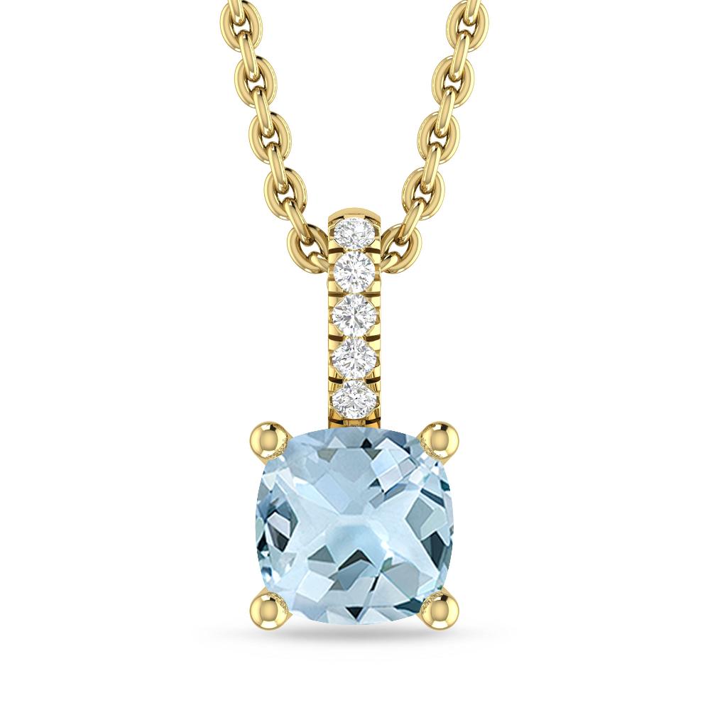 Yellow Gold - Aquamarine