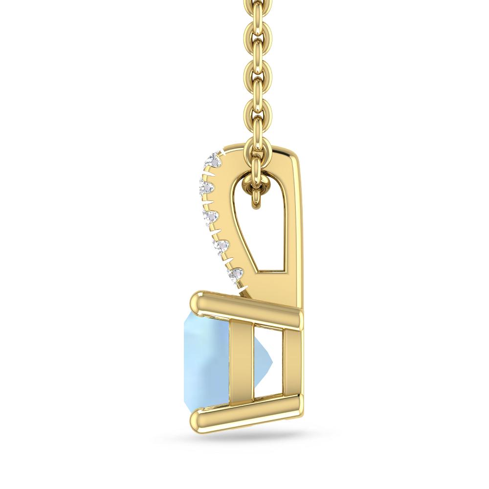 Yellow Gold - Aquamarine