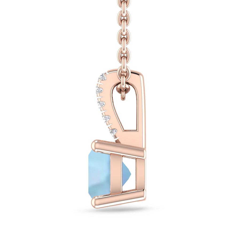 Rose Gold - Aquamarine