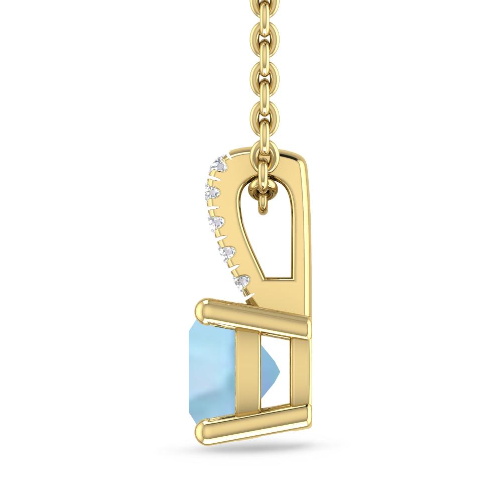 Yellow Gold - Aquamarine