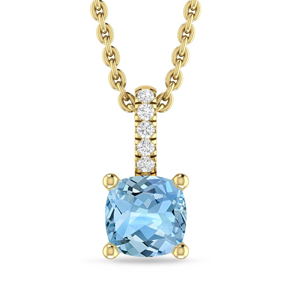 Yellow Gold - Aquamarine