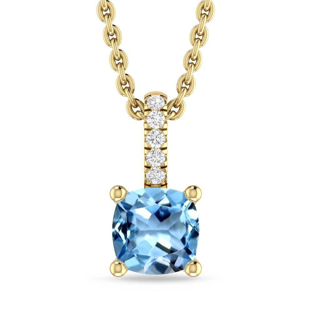 Yellow Gold - Aquamarine