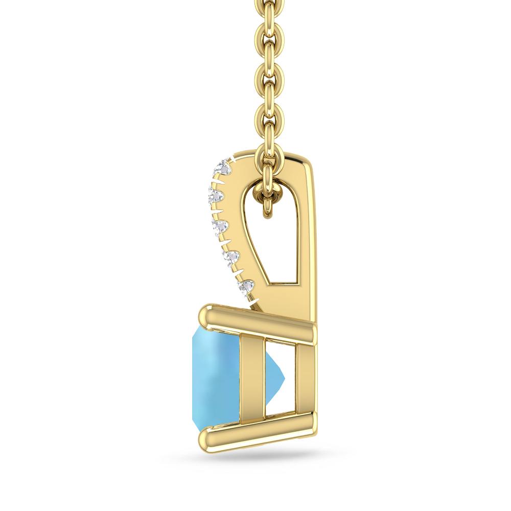 Yellow Gold - Aquamarine