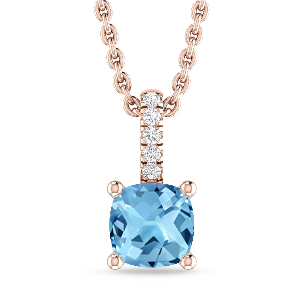 Rose Gold - Blue Topaz