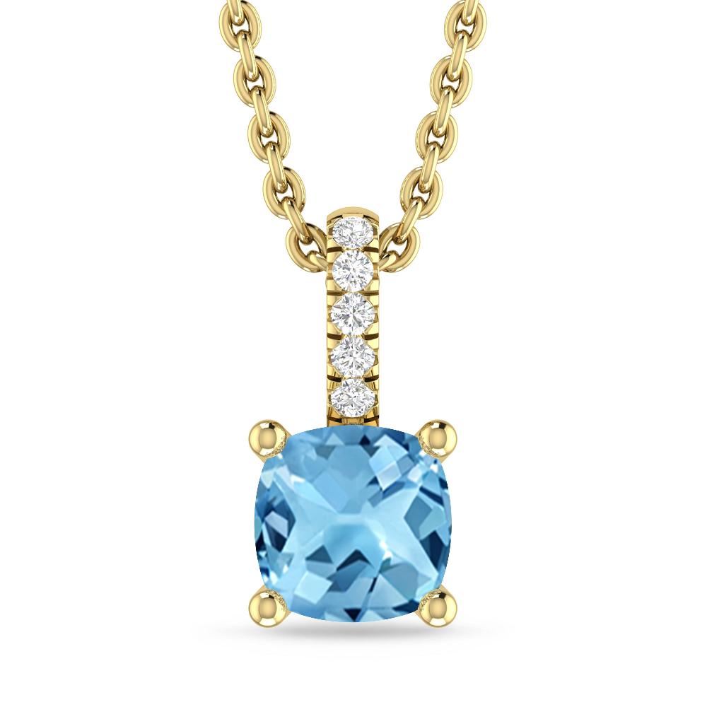 Yellow Gold - Blue Topaz