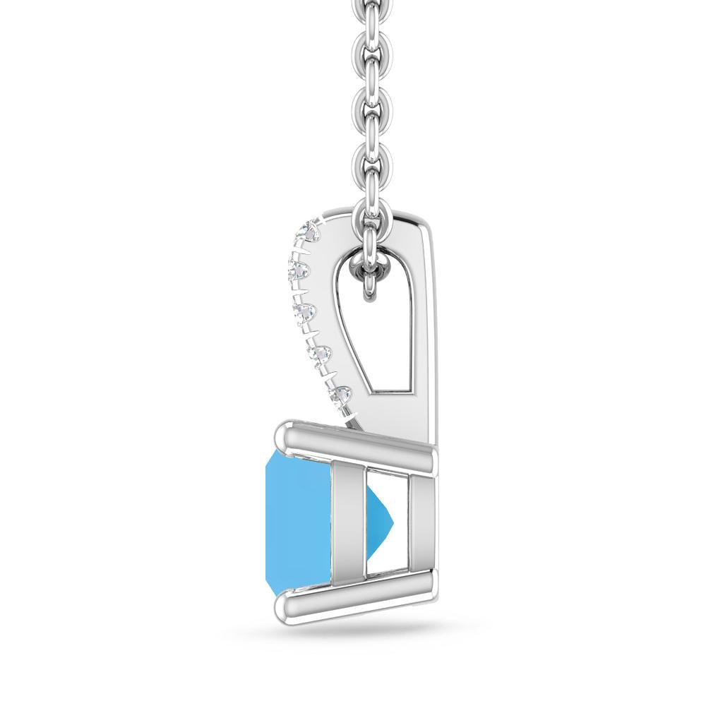 White Gold - Blue Topaz