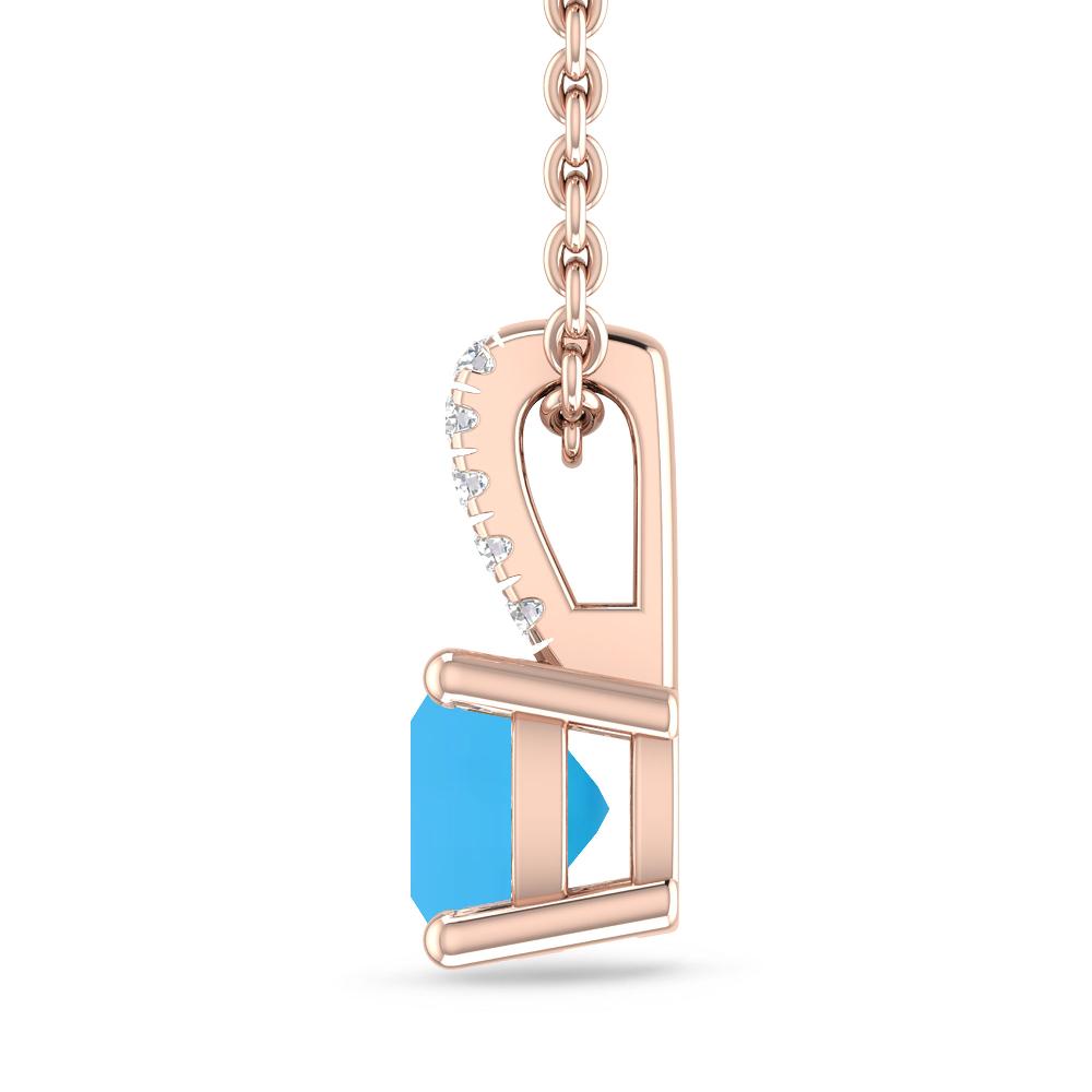 Rose Gold - Blue Topaz