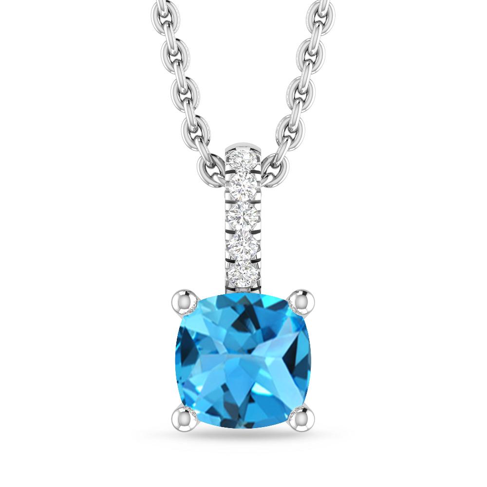 White Gold - Blue Topaz