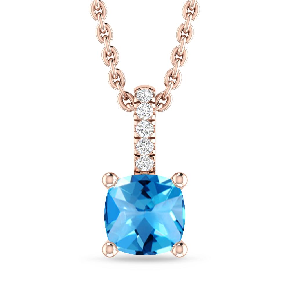 Rose Gold - Blue Topaz