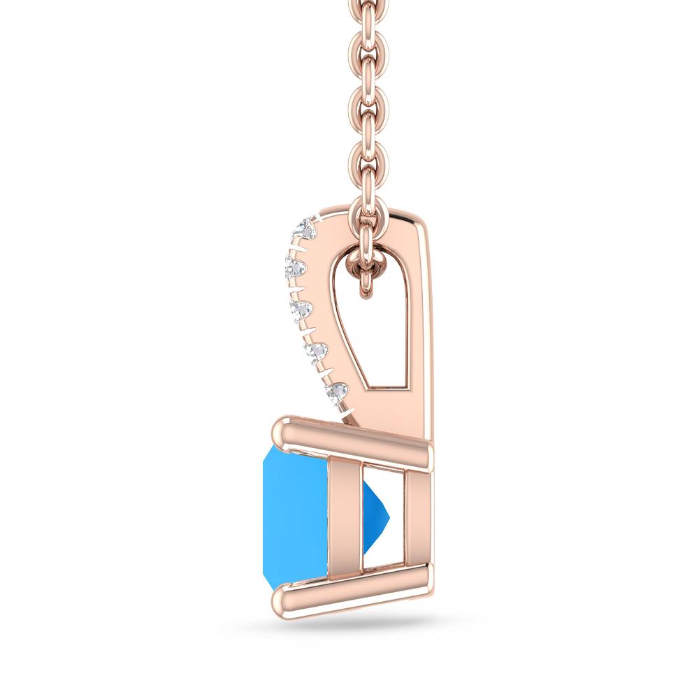 Rose Gold - Blue Topaz