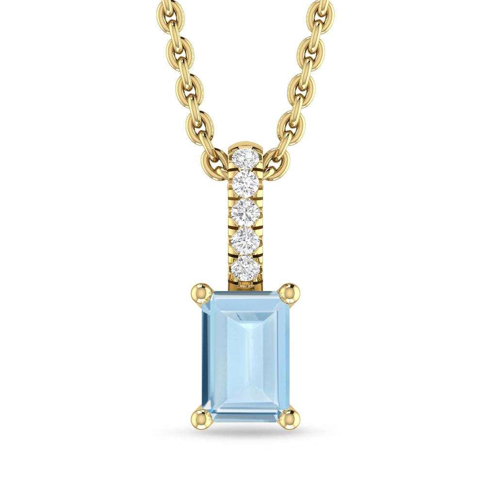 Yellow Gold - Aquamarine