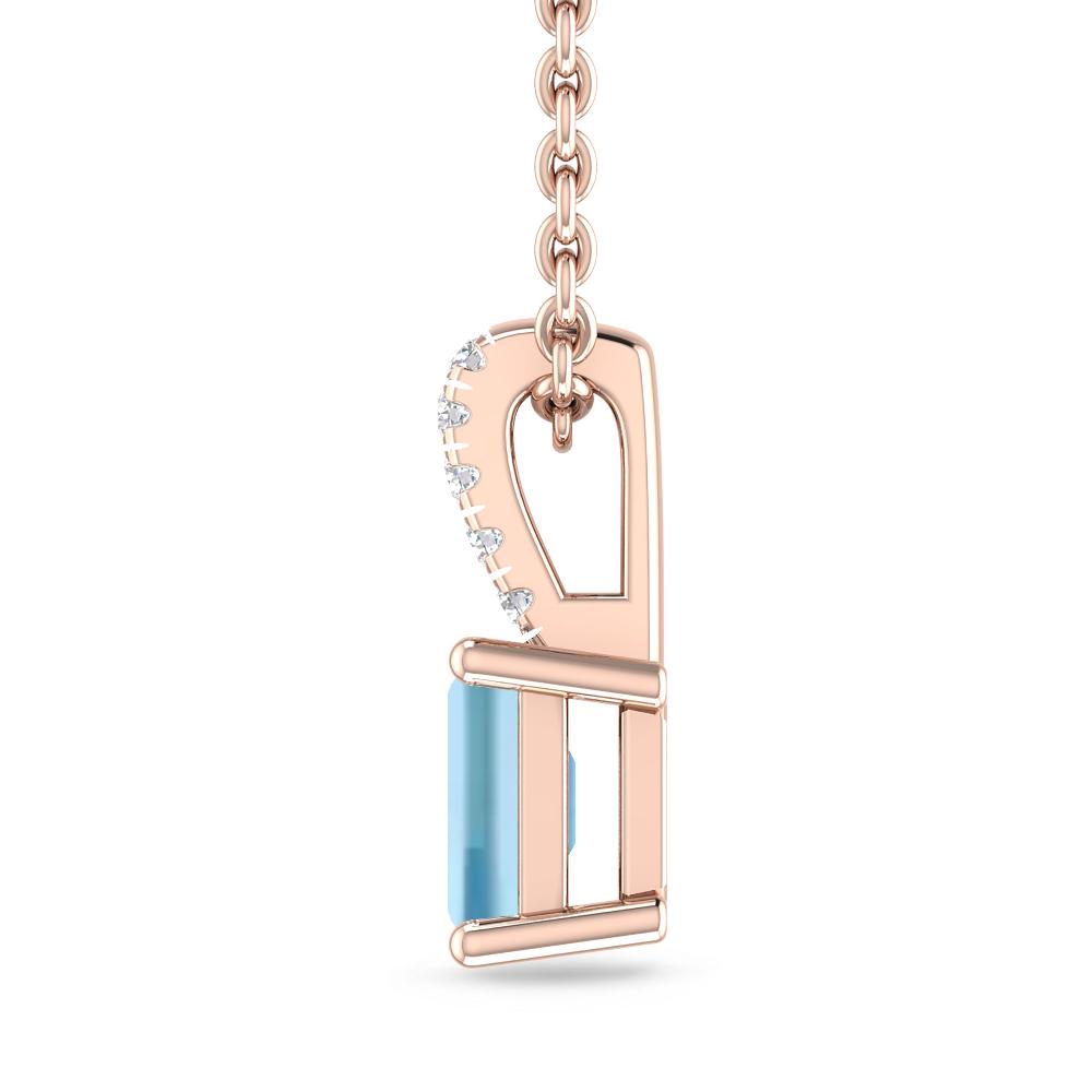 Rose Gold - Aquamarine