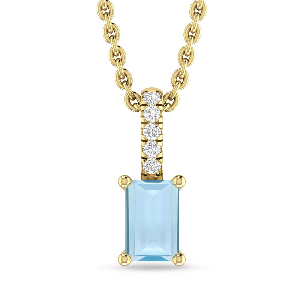 Yellow Gold - Aquamarine