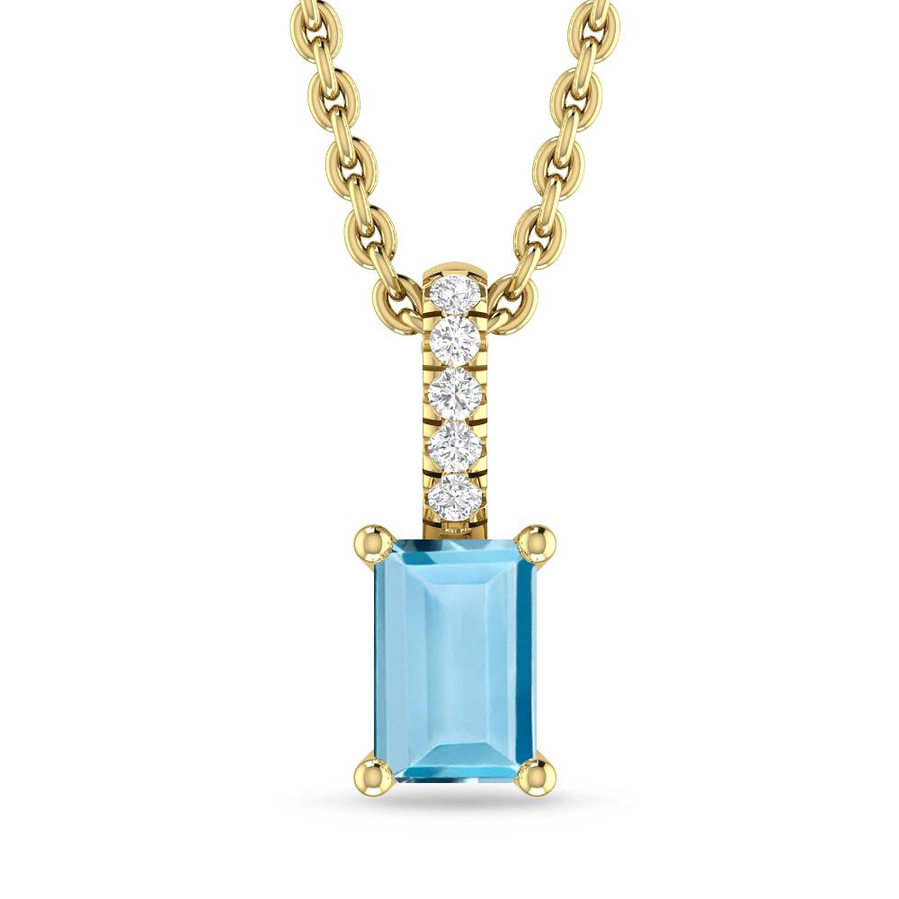 Yellow Gold - Aquamarine