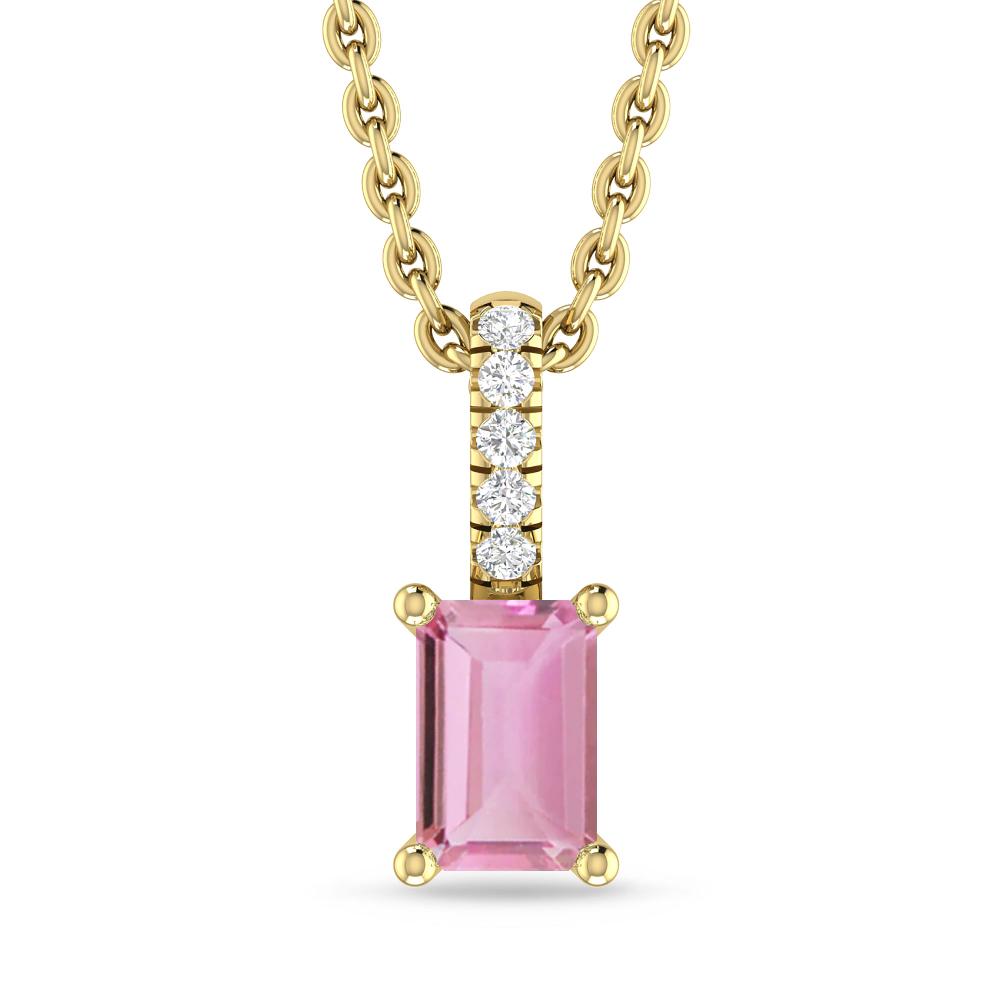 Yellow Gold - Pink Tourmaline